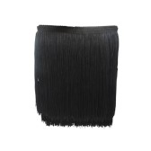 Vágott végű rojt 25 cm hosszú - BLACK - FEKETE